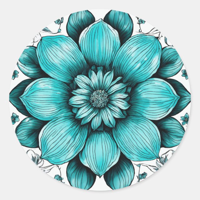 Elegante florale Stickers (Vorderseite)