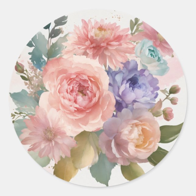 Elegante florale Stickers (Vorderseite)