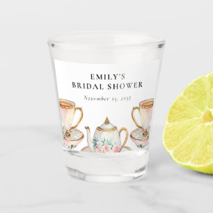 Elegante Florale Teeparty-Hochzeitsdusche Schnapsglas