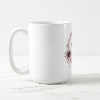 Elegante florale Typografie Klassische Tasse & Sti