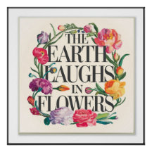 Elegante florale Typografie Wall