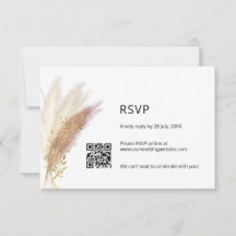 Elegante florale UAWG mit QR Code Dusty Pink Pampa