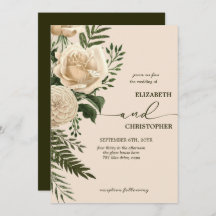 Elegante florale Vegetation und Cream Bouquets Wed