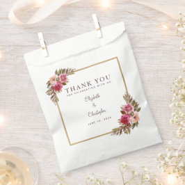 Elegante florale Vegetation Watercolor Chic Weddin Geschenktütchen