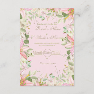 Elegante Florale Verlobungs-Einladung Einladung