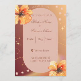 Elegante florale Verlobungseinladungen für moderne Einladung