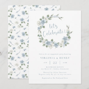 Elegante Florale Verlobungsparty Einladung