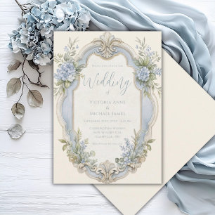 Elegante florale Vintage-romantische Hochzeitseinl Einladung