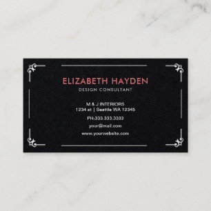 Elegante florale Visitenkarten Visitenkarte