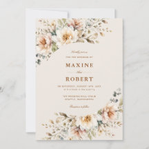 Elegante florale Wasserfarbe-Botanik-Hochzeit