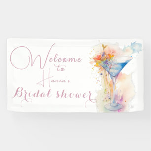 elegante florale Wasserfarbe  Brautdusche  Banner