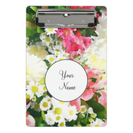 Elegante florale Wasserfarbe Mini Klemmbrett