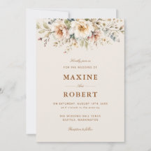 Elegante Florale Wasserfarbe QR-Code Foto Hochzeit