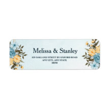 Elegante florale Wasserfarbenwelt Hochzeit Rückkeh