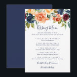 Elegante florale Wedding Kissing Menu Game Card<br><div class="desc">Diese elegante Blumenspielkarte eignet sich hervorragend für einen modernen Hochzeitsempfang. Die Einrichtung besteht aus fein gezeichnet Bouquets in Rosa,  Rosa,  Rot,  Gelb,  Bordeaux,  Rot,  indigenen Blume und grünem Blattwerk,  die die natürliche Schönheit inspiriere.</div>
