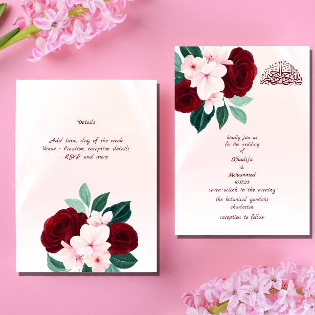 ELEGANTE FLORALISCHE ISLAMISCHE BREITERINVITATION EINLADUNG (Von Creator hochgeladen)