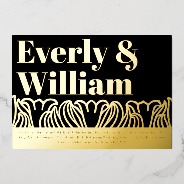 Elegante Florenz Kunst, Dichtung und Musik Folieneinladung (Vorderseite)