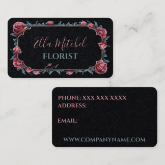 Elegante floristische Visitenkarte mit Rose