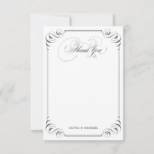 Elegante Flourish-Kalligrafie vintage danke