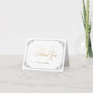 Elegante Flourish-Kalligrafie vintage danke