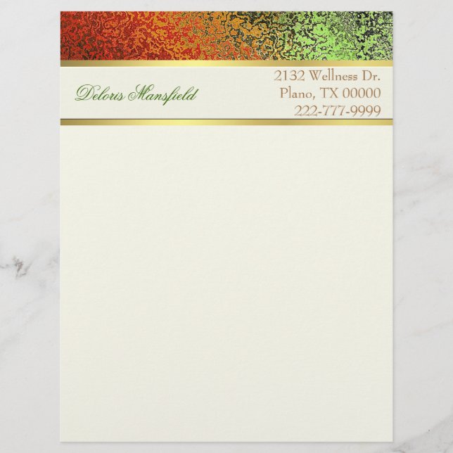 Elegante Foil Look Business Letterhead Briefkopf (Vorderseite)