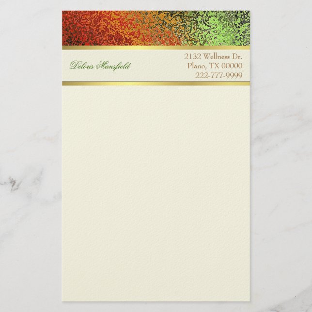 Elegante Foil Look Business Stationery Briefpapier (Vorderseite)