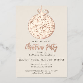 Elegante Foil Ornament Chrismas Party Einladung