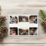 Elegante Foil-Pressed Weihnachtskarte mit sechs Fo Folien Feiertagskarte<br><div class="desc">Diese Weihnachtskarte aus sechs Fotos ist so konzipiert, dass sie Ihre Lieblingssendungen des Jahres schön präsentiert und gleichzeitig eine festliche und luxuriöse Touch verströmt. Das Layout besteht aus sechs Fotos, die in einem Gitter oder Collage-Stil angeordnet sind und genügend Platz für verschiedene Schnappschüsse bieten - Familienmomente, Urlaubstraditionen oder fröhliche Meilensteine...</div>