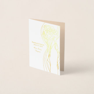 Elegante Foil Wedding Card Folienkarte