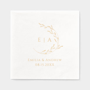 Elegante Foil Wedding Napkins Personalisiert Servietten Mit Folie