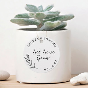Elegante Foliage Lassend Liebe wachsen Hochzeit Geschenkanhänger
