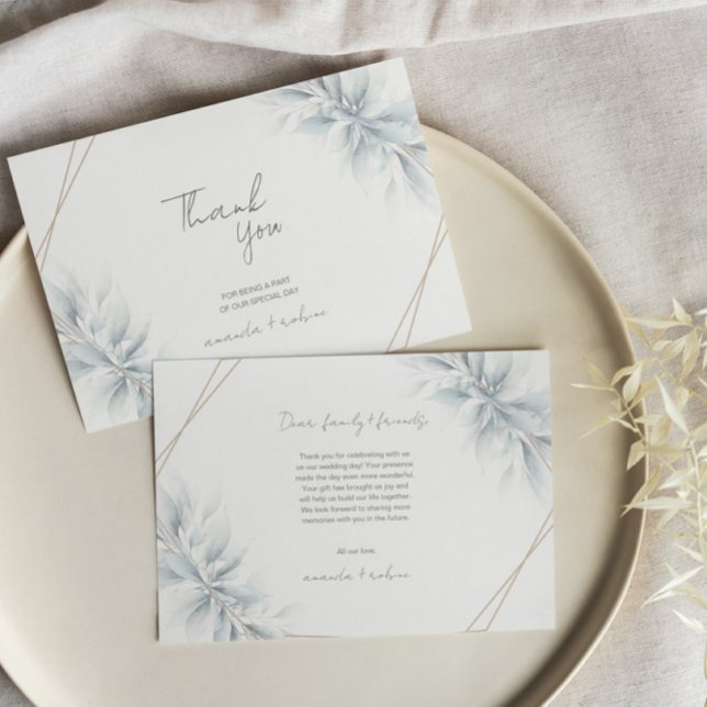 Elegante Foliage Modern Dankeskarte (Von Creator hochgeladen)