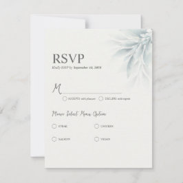 Elegante Foliage Modern RSVP Karte