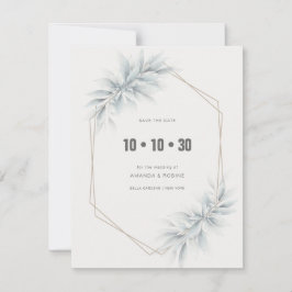 Elegante Foliage Modern Save The Date