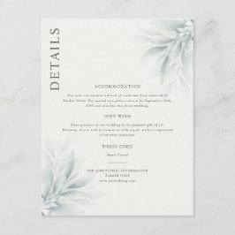 Elegante Foliage Moderne Details Begleitkarte