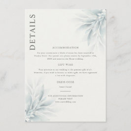 Elegante Foliage Moderne Details Begleitkarte