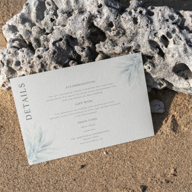 Elegante Foliage Moderne Details Begleitkarte (Von Creator hochgeladen)