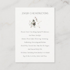 Elegante Foliage Star Wreath Festive Jewelry Care Visitenkarte