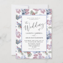 Elegante Foliage Winter Watercolor Hochzeit