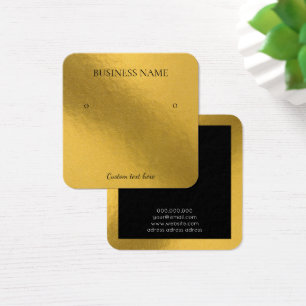 Elegante Folie mit goldenen Ohrringe Quadrat-Displ