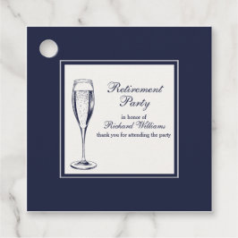 Elegante formale dunkle Bleu weiße Rente Geschenkanhänger