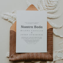 Elegante Formale Minimal Nuestra Boda Hochzeit