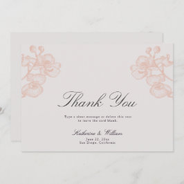 Elegante formale Moderne Klassische Orchideen Hoch Dankeskarte