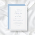 Elegante formale Pulverhochzeit Einladung<br><div class="desc">Elegante formale Powder Blue Wedding Einladungskarte. Eine elegante klassische Vollnamen formale blau-weiße Hochzeitseinladung Einladungskarte Vorlage,  um es mit Ihren persönlichen Hochzeitsdetails anpassen. Ein einfaches aber dennoch elegantes Design für eine klassische Hochzeitsfeier von Maggie B Design Studio. Matching Hochzeitskunst und Zubehör zur Verfügung.</div>