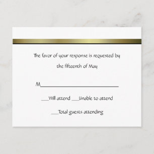 Elegante formale Wartekarte RSVP Karte