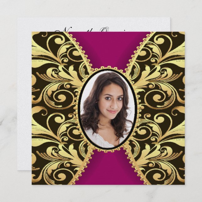 Elegante formelle Einladung (Vorne/Hinten)