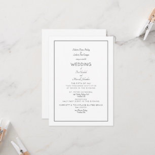 Elegante formelle Hochzeit Beides Elternpaare 2 Ve Einladung