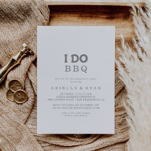 Elegante formelle minimalistische Ich-heirate-BBQ- Einladung