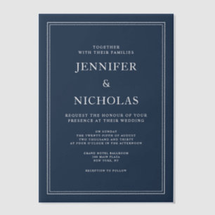 Elegante formelle Navy-Blau-Hochzeit