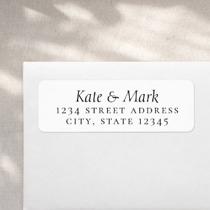 Elegante formelle Paarnamen Hochzeitsrücksendeadre